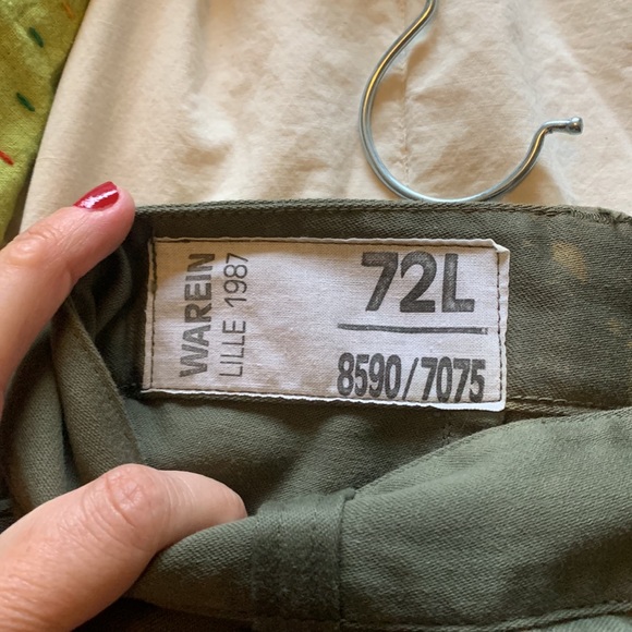 vintage army cropped jogger fatigue cargo pants bleach distressing - Picture 7 of 15